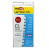 Redi-Tag Laser Tab, 7/16 x 1 in., White, PK675 39000